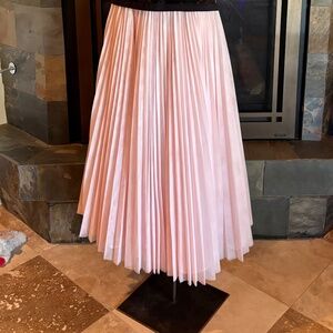 Anthropologie Hutch Ballet Pink Tulle Pleated Midi Skirt XS